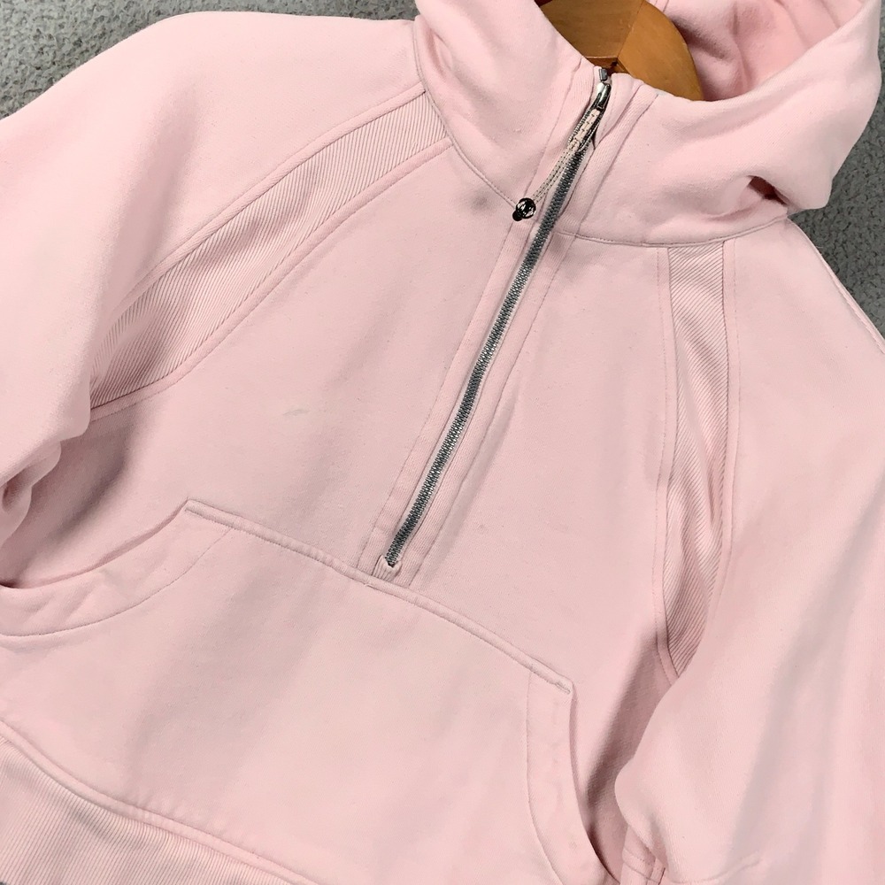 Lululemon Scuba Oversized Half-Zip Hoodie Women XS/S Pink Crop Fleece Athleisure